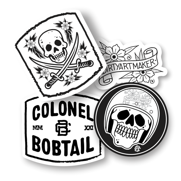 Bandana-Sticker Pack Skull Rider Noir X Louis Thibault